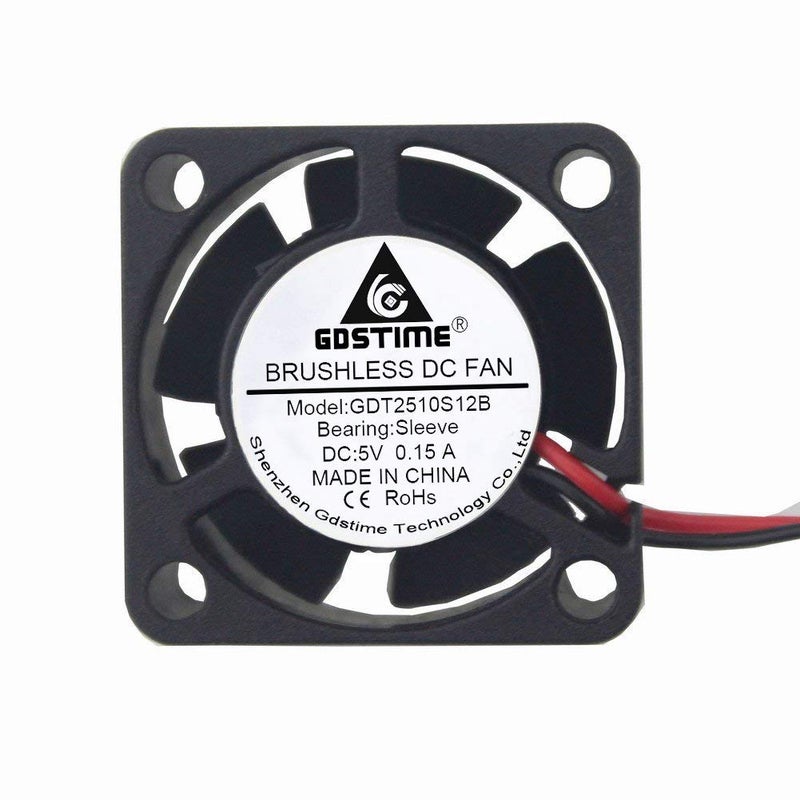 GDSTIME 25mm x 25mm x 10mm 5v Small DC Brushless Cooling Fan - Image 5
